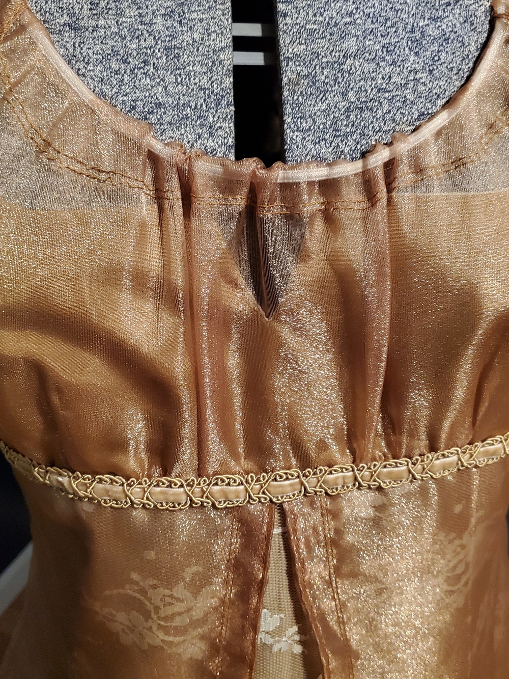 Bridgerton Regency Empire Waist Handmade Ball Gown - Picture 5 of 8